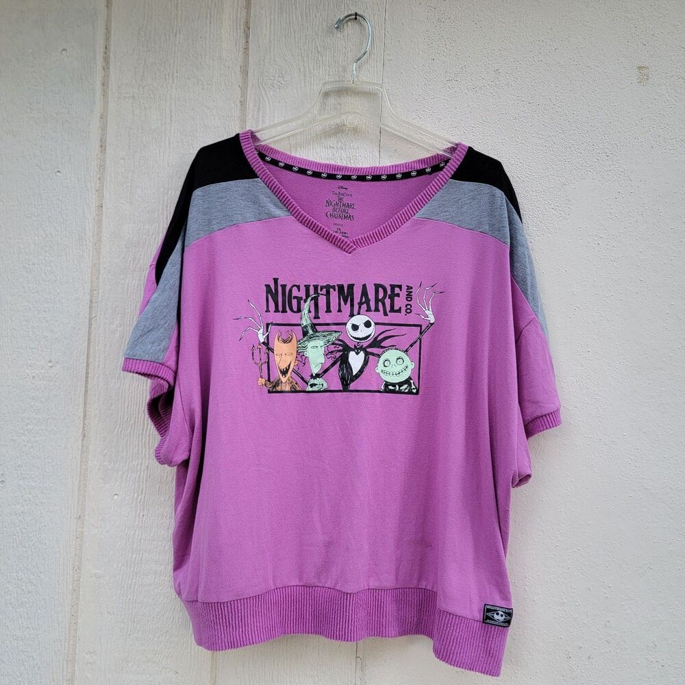 Disney Tim Burton nightmare before Christmas top Wmms size 3X Cozy Soft